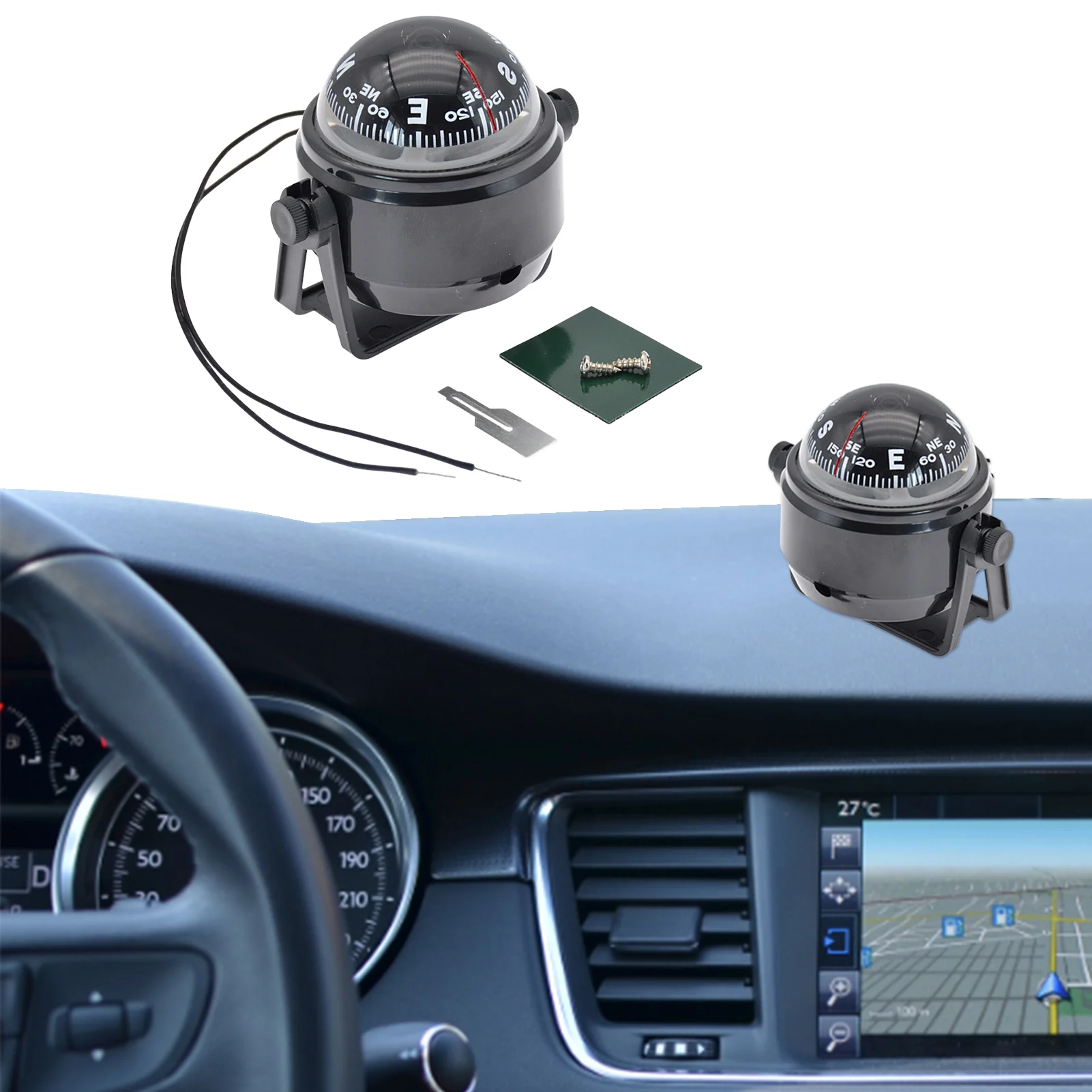 

Sea Marine Military Electronic Boat Ship Vehicle Car Compass Navigation Positioning High Precision LED Night Light