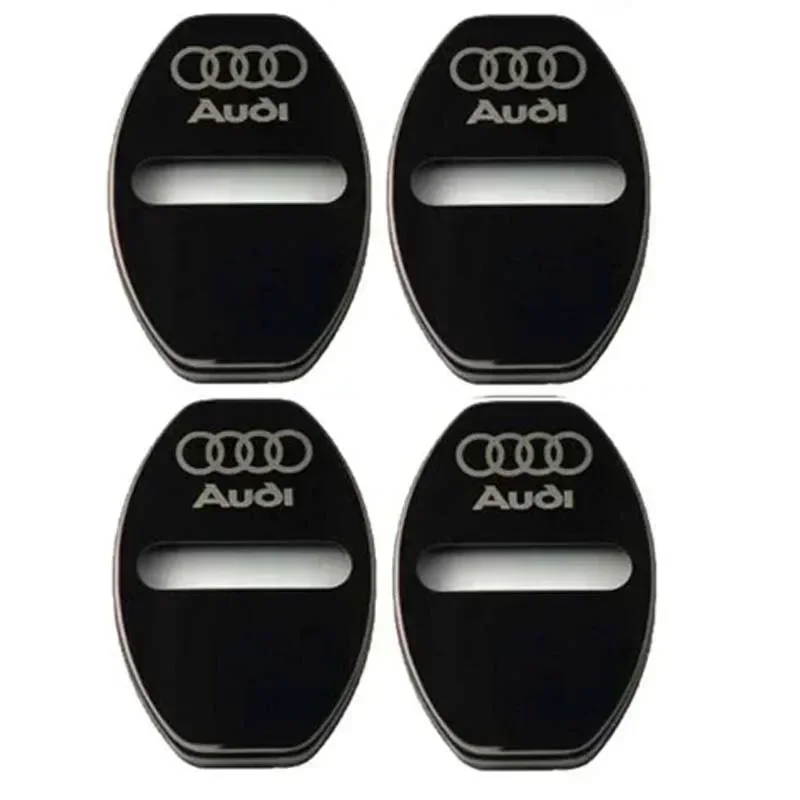 

Для Audi 4 шт. Автомобильный логотип Защитная крышка дверного замка Наклейка Sline RS3 RS5 RS6 RS7 S3 S4 S5 S6 S7 A4L A3 A4 A5 A6 A7 TT Q2 Q5 B9 B5