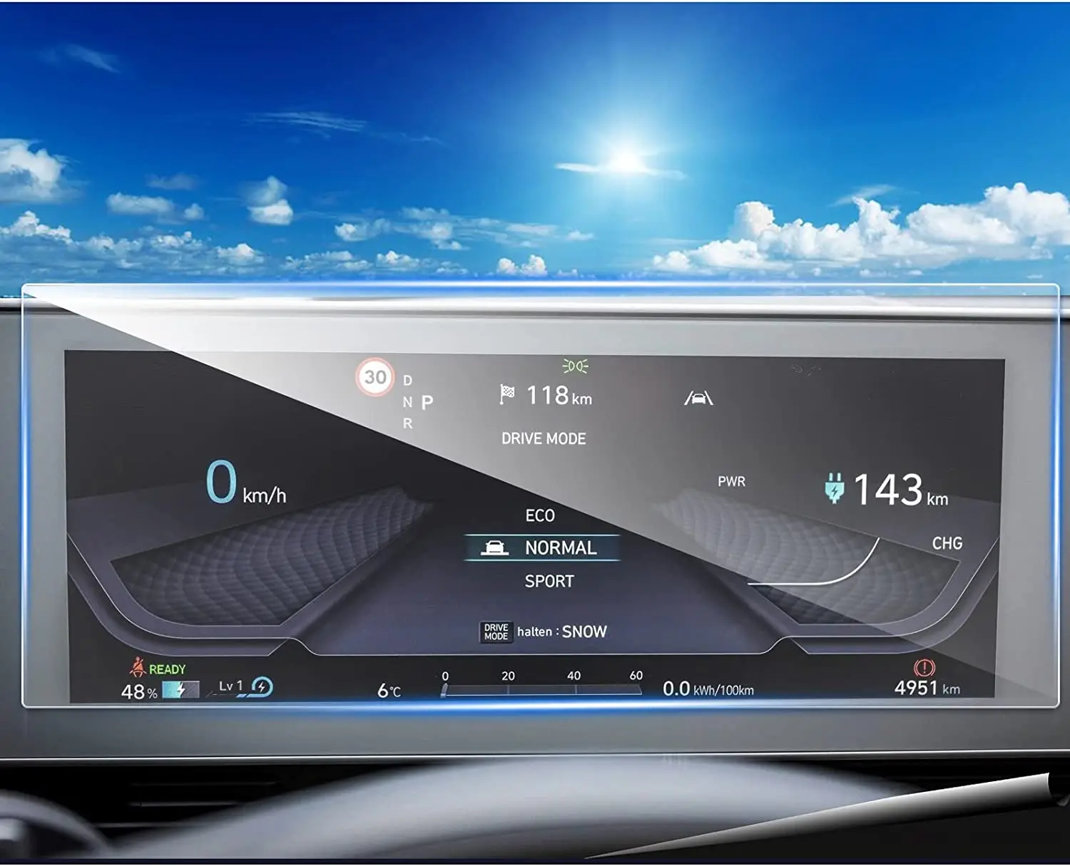 

Car Infotainment GPS Navigation Display and Instrument Protect for Hyundai Ioniq 5 2022 2023 Tempered glass screen Protect
