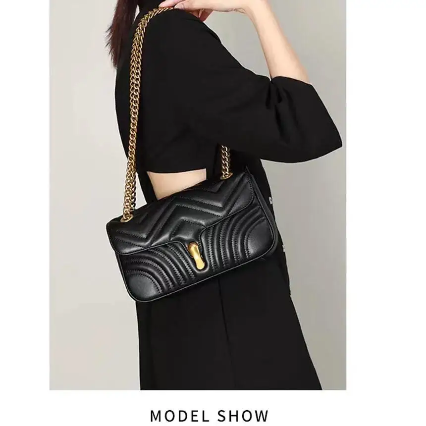 

Luxury women handbag real leather Fashion female messenger Heart-shaped suture bags chains shoulder crossbody bags Top Quality