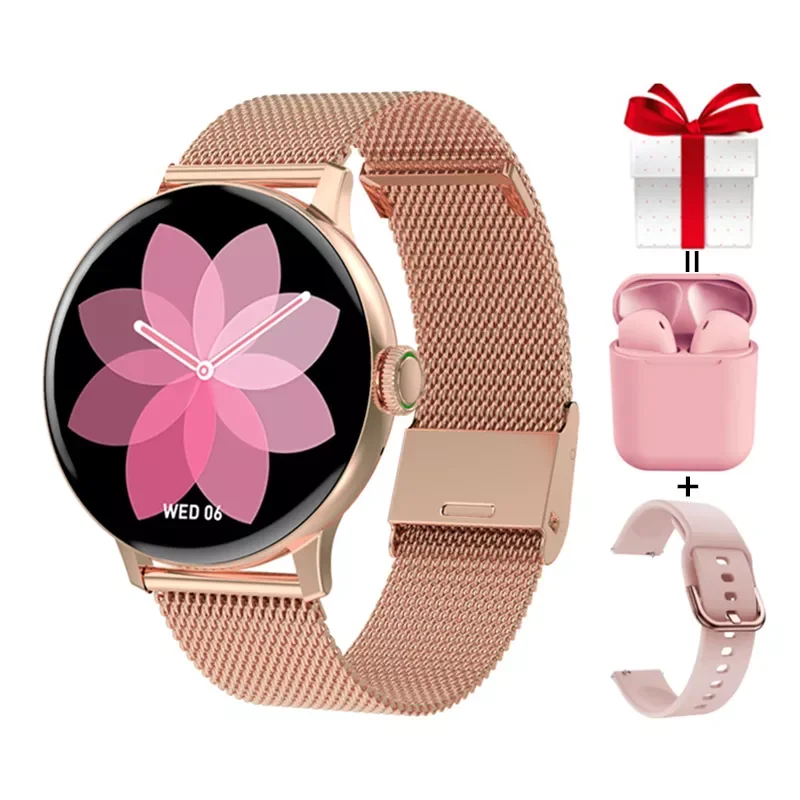 

Watch Supports Hebrew Waterproof IP68 Women's Wristwatch 2021 Answer Call Whatsapp Notification Remote Music Smartwatch