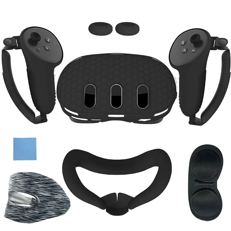 

Fully Covered Silicone Case for VR Headset Sleeve Controller Grip Face Covers
