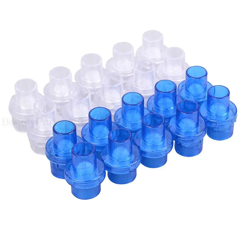 

10 Pcs Professional First Aid One-way Valve Filter Plugs CPR Mask Training Valves Mouthpieces Micromask Accessories Disposable
