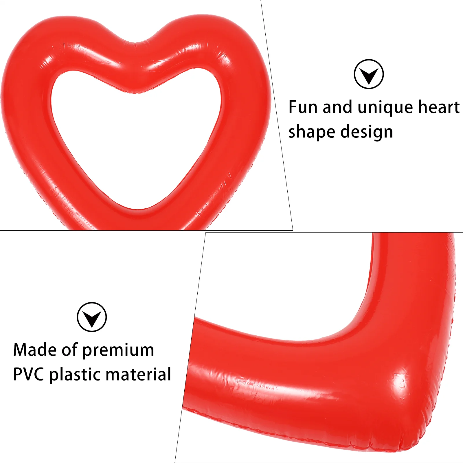 Плавательный круг в форме сердца для летнего бассейна