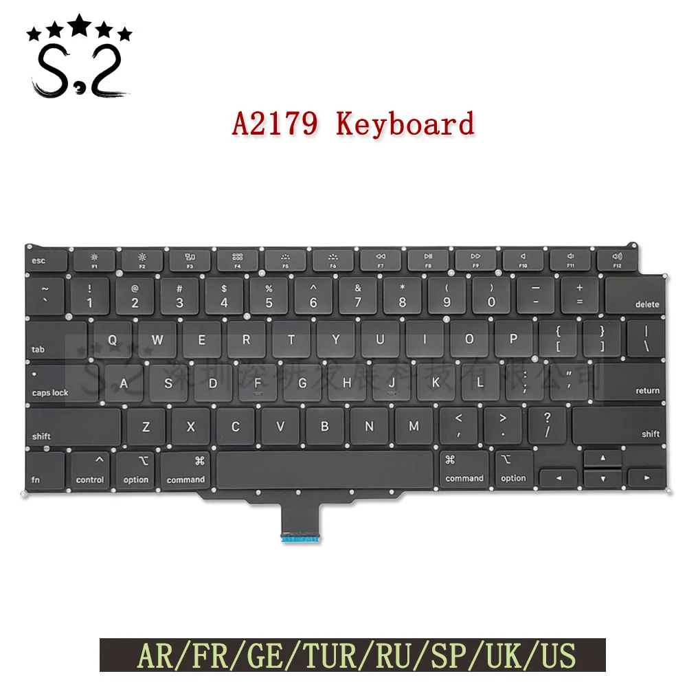 

New A2179 Keyboard For Macbook Air Retina 13.3" US UK FR GE RU SP TUR AR Replacement Keyboard 2020 Year