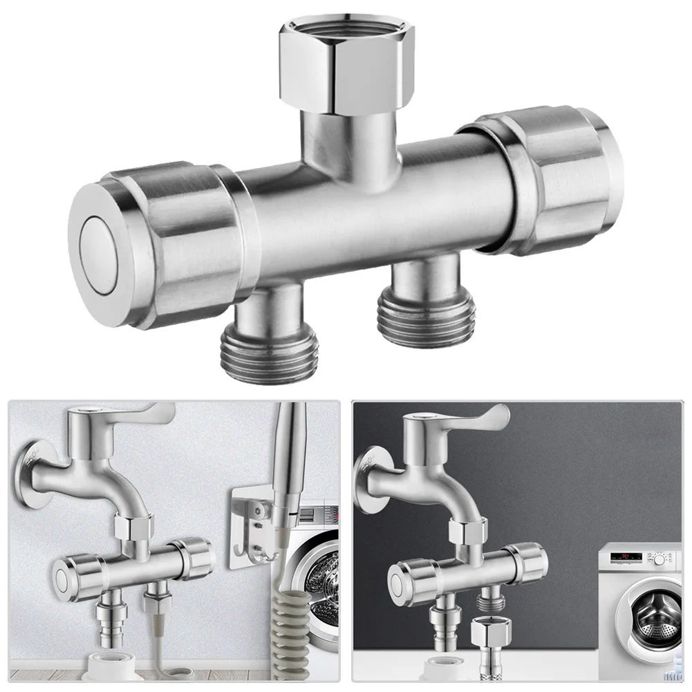 

Universal Taps Dual Handles 304 Stainless Steel Accessories Mop Pool Tap