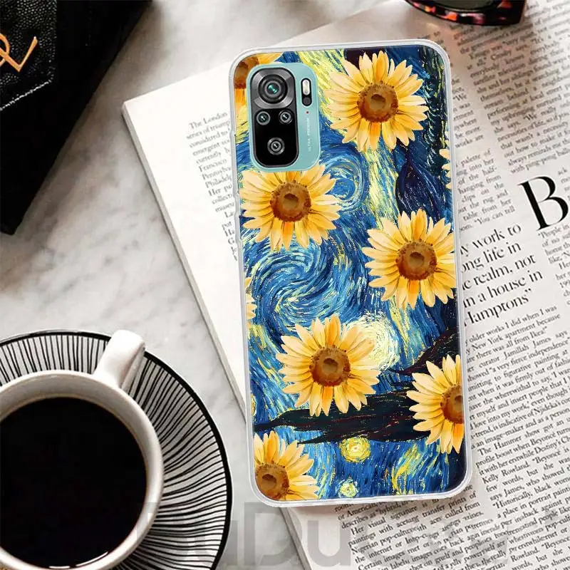 Фото Чехол Starry Night Van Gogh Art для Xiaomi Redmi Note 10 9S 9 8T 8 Pro 7 5 Mi 9T 10T 11T 12T 11 12 Lite 12X A3 A2 A1 с принтом Coque №4