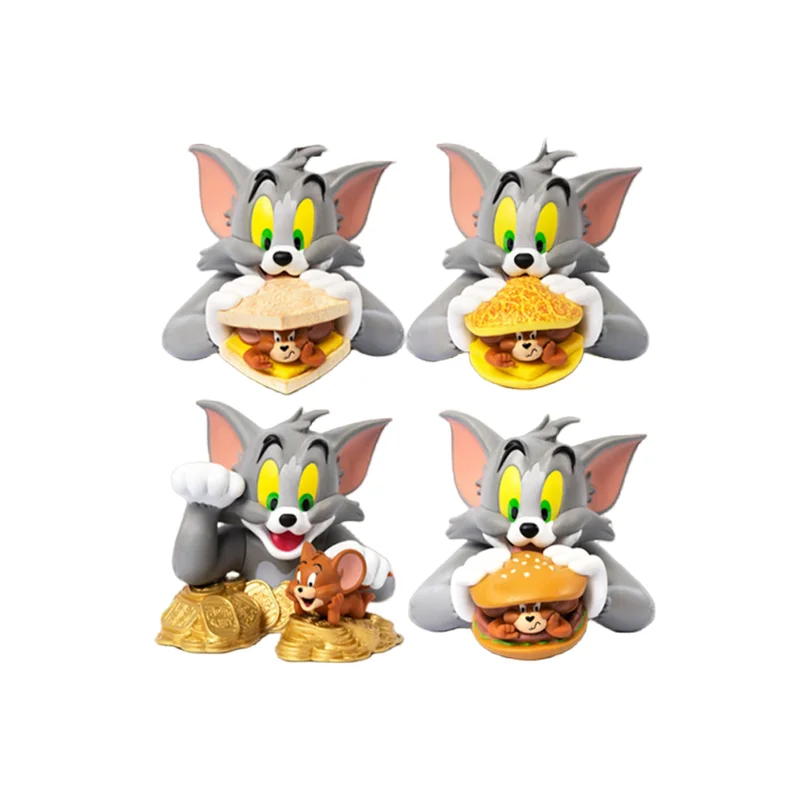 

SoapStudio Tom and Jerry Burger Bust Mouse Mini Burger Toast Anime Cartoon Toys Doll Room Decor Collection Trendy Model Gift