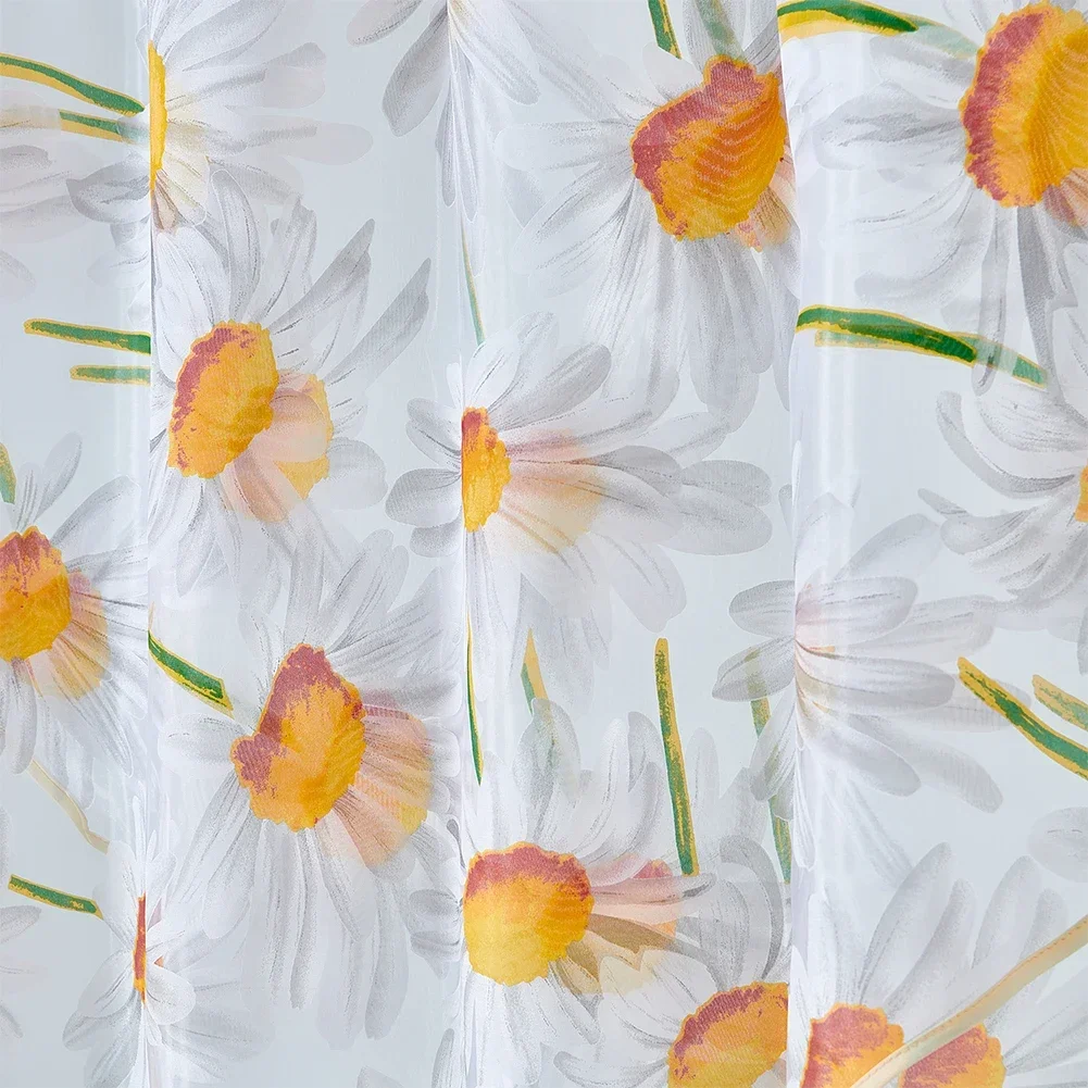 LEEJOOM 2 шт. занавески на голову балдахин с цветочным принтом маргаритки тюлевые