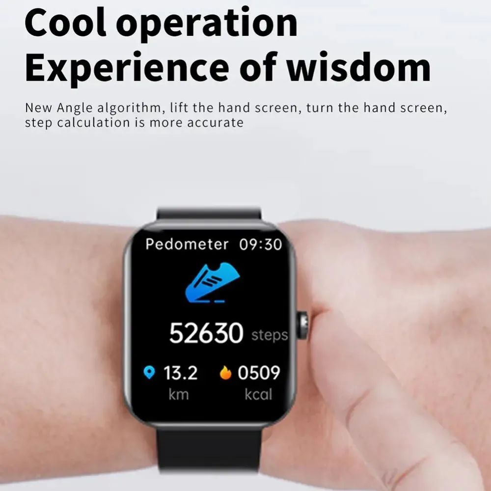 Смарт-часы F57L мужские с сенсорным экраном 2024 дюйма пульсометром и мониторингом