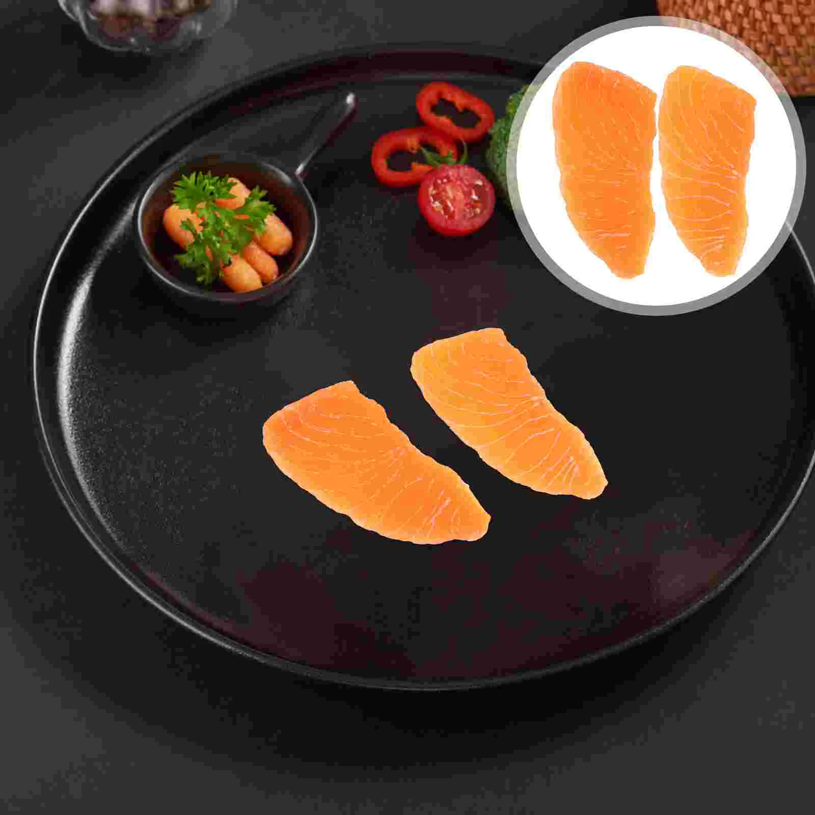 2 шт. имитация лосося филе домашний декор еды реквизит для фотосессии игрушки