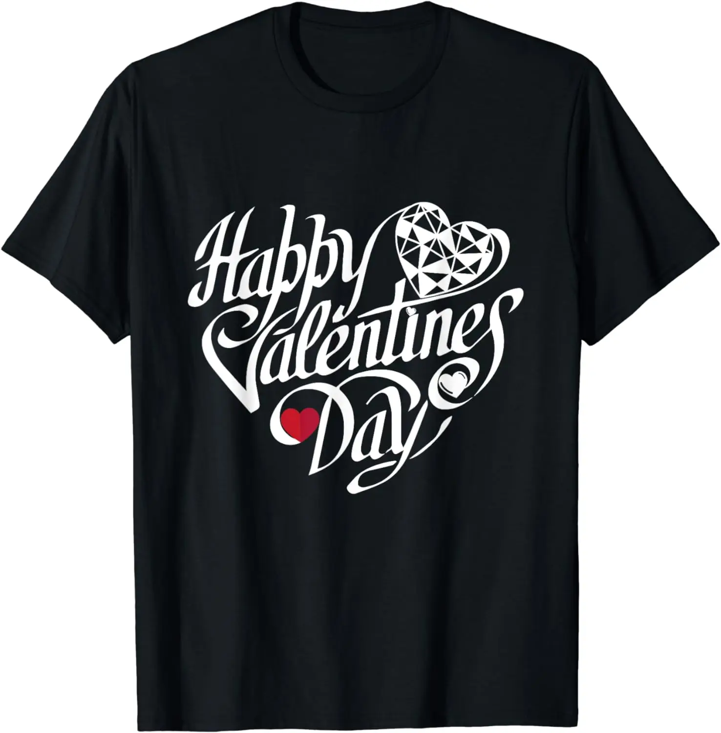 

Happy Valentine's Day Women Men Doodle Works Heart T-Shirt Casual Daily Four Seasons Short Holiday Gift for Girlfriend Wife