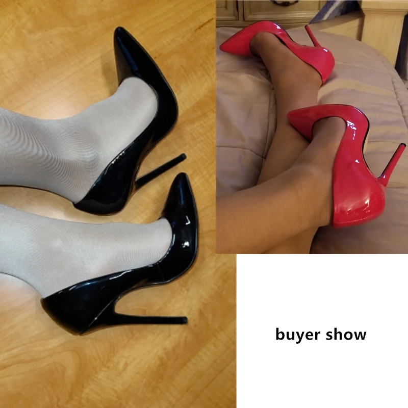 Туфли-лодочки женские из лакированной кожи, на высоком каблуке-шпильке от AliExpress RU&CIS NEW