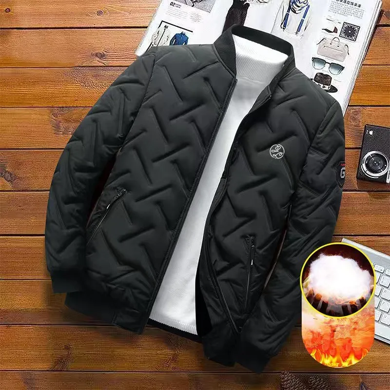 

Men Golf jackets Korea Down cotton golf wear Clothes Man Coats Windbreak Winter thick warm Top Bomber Stand-up Golf Apparel male