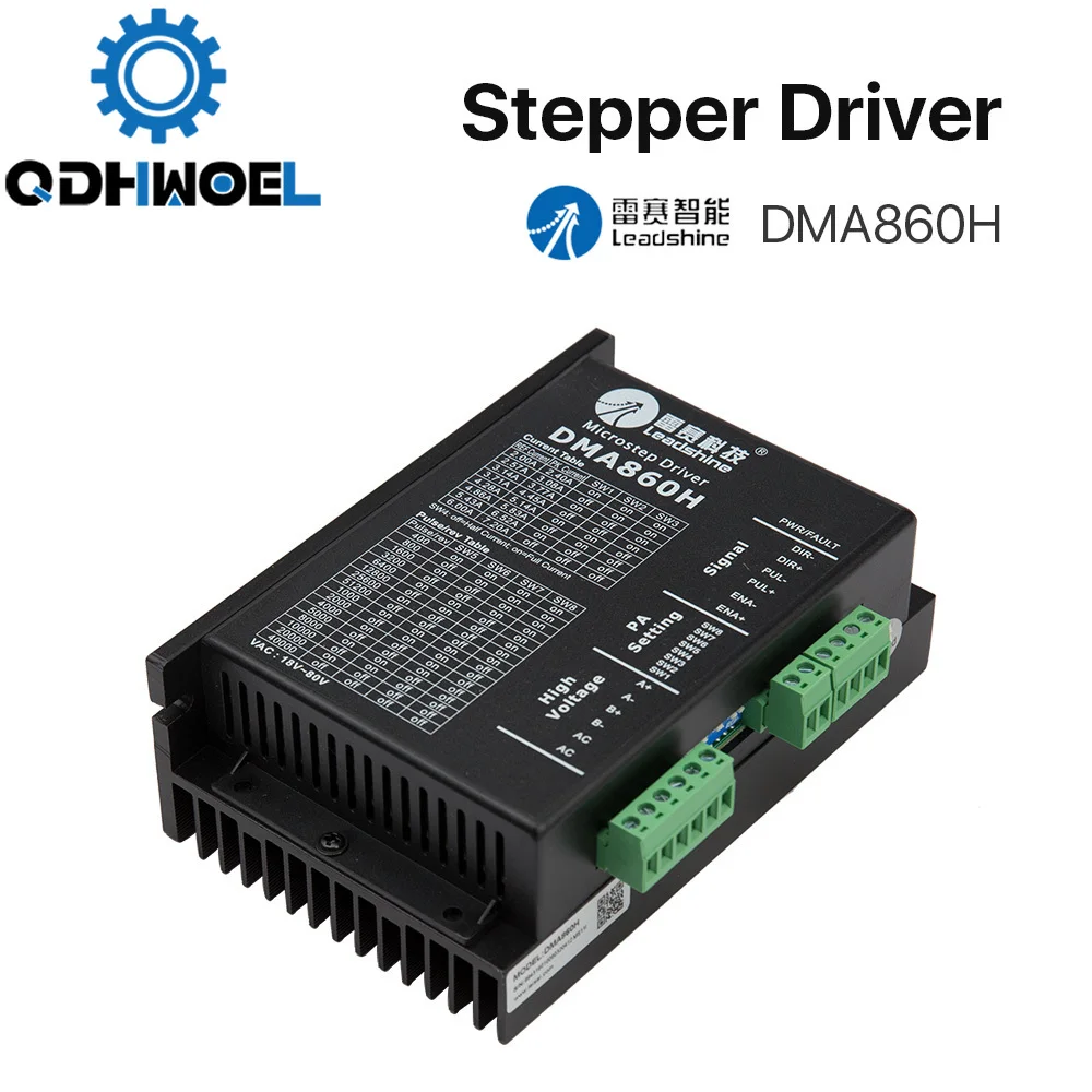 

Leadshine 2 Phase Stepper Driver DMA860H 18-80VAC 2.4-7.2A for CNC Machine Co2 Laser Cutting Machine
