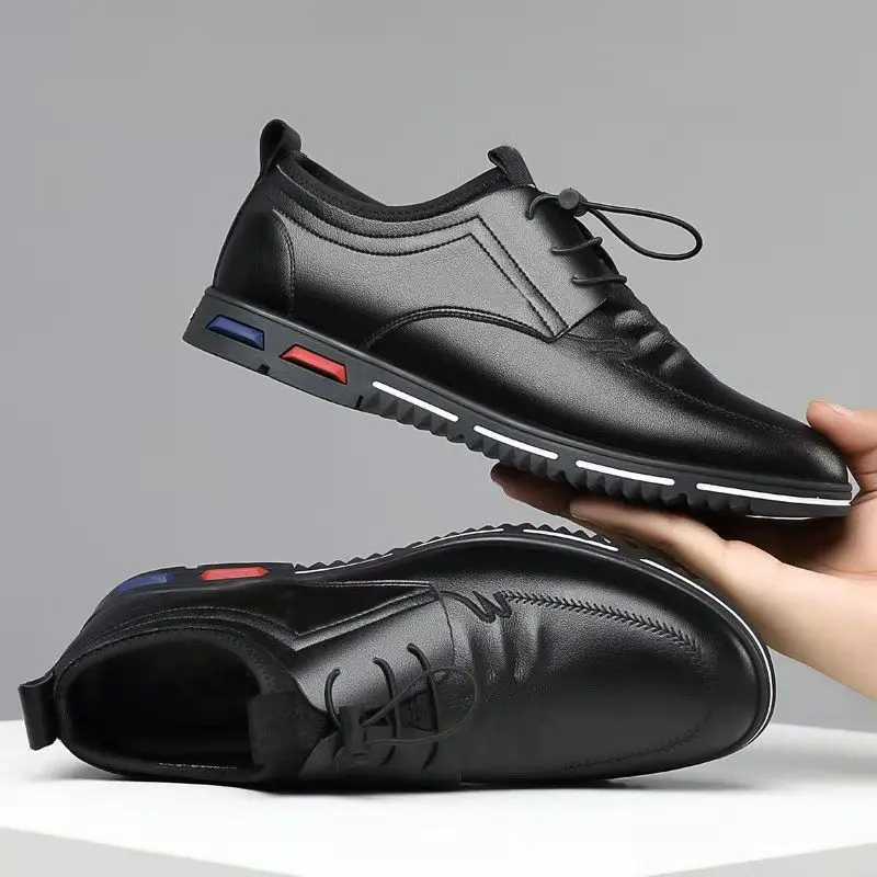 

Spring 2022 New British Men's Casual Small Leather Shoes, Flat-bottomed Casual Comfortable and Breathable Men's Shoes