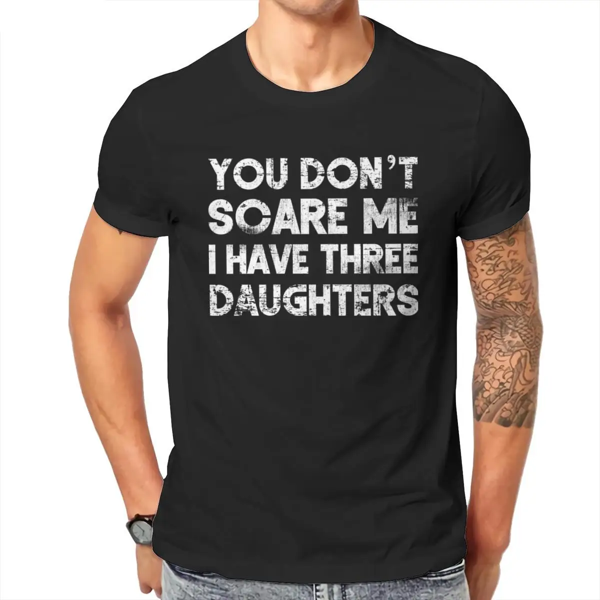 

Wholesale You Don't Scare Me I Have Three Daughters Red Funny Vintage Unisex 90s Mens Clothes 93336