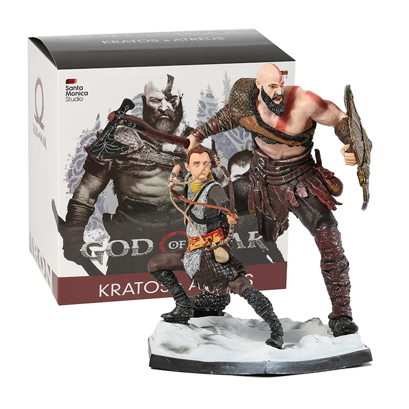 Фото Фигурка Кратоса и Атрея из God of War Deluxe, статуэтка из ПВХ, коллекционная игрушка. №1
