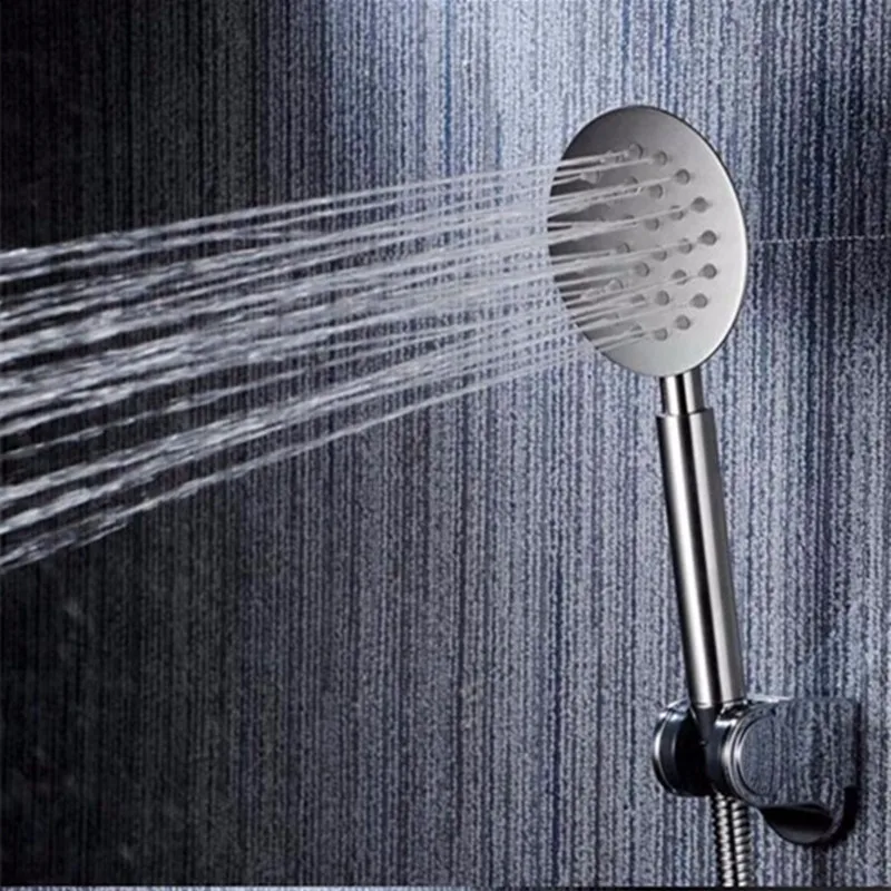 

Хромированная ручная Лейка для душа из нержавеющей стали 304 с круглой и квадратной головкой + шланг для душа 150 см, водосберегающий ручной ду...