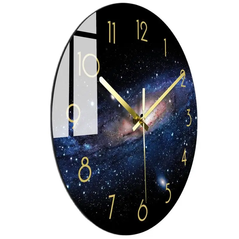 

Modern Silent Glass Wall Clock Modern Design Living Room Creative Luxury Wall Watches Home Decor Kitchen Bedroom Klok Gfit Ideas