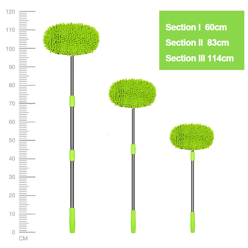 

2 in 1 Car Cleaning Brush Telescoping Long Handle Auto Wash Brushes Accessories Car Wash Cleaning Mop cleaning cloth