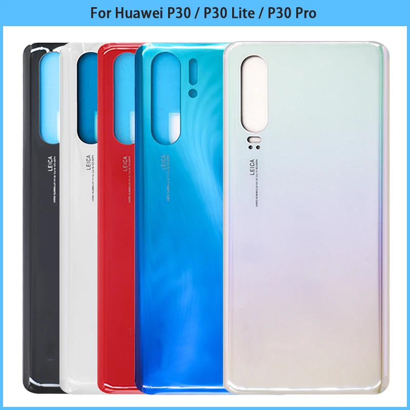 

New P30 Rear Housing Case For Huawei P30 Lite Nova 4e Battery Back Cover Rear Door P30 Pro Glass Panel Adhesive Sticker Replace