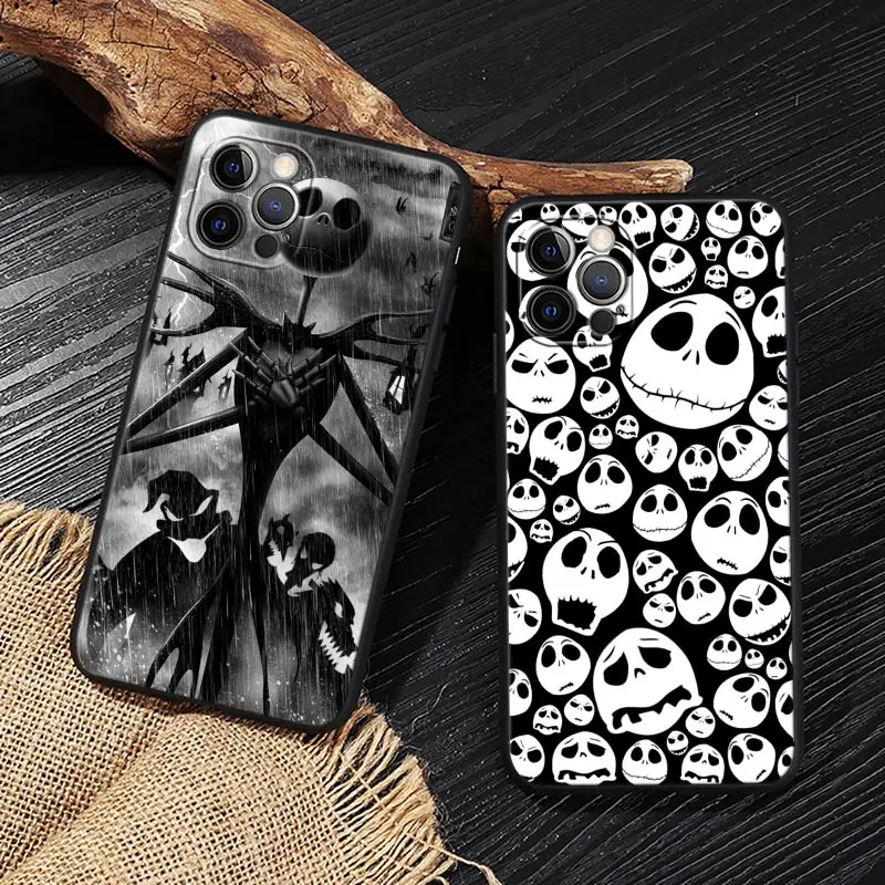 Фото Чехол Jack Skellington Black Art Disney для iPhone 17, 16, 15, 14, 13, 12, 11 Pro Max Plus, а также для iPhone 17 Pro, 17E, Air, 16E №3