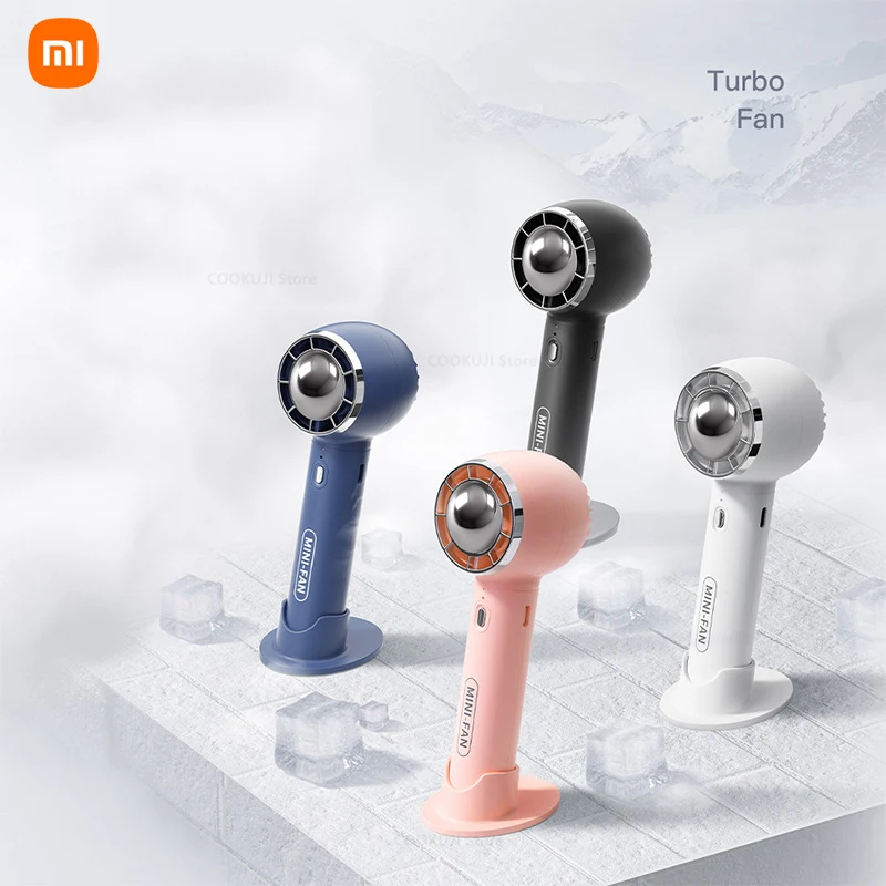 

2022 new xiaomi bladeless hand-held fan turbo bladeless hand-held summer desktop fan rechargeable portable USB small fan