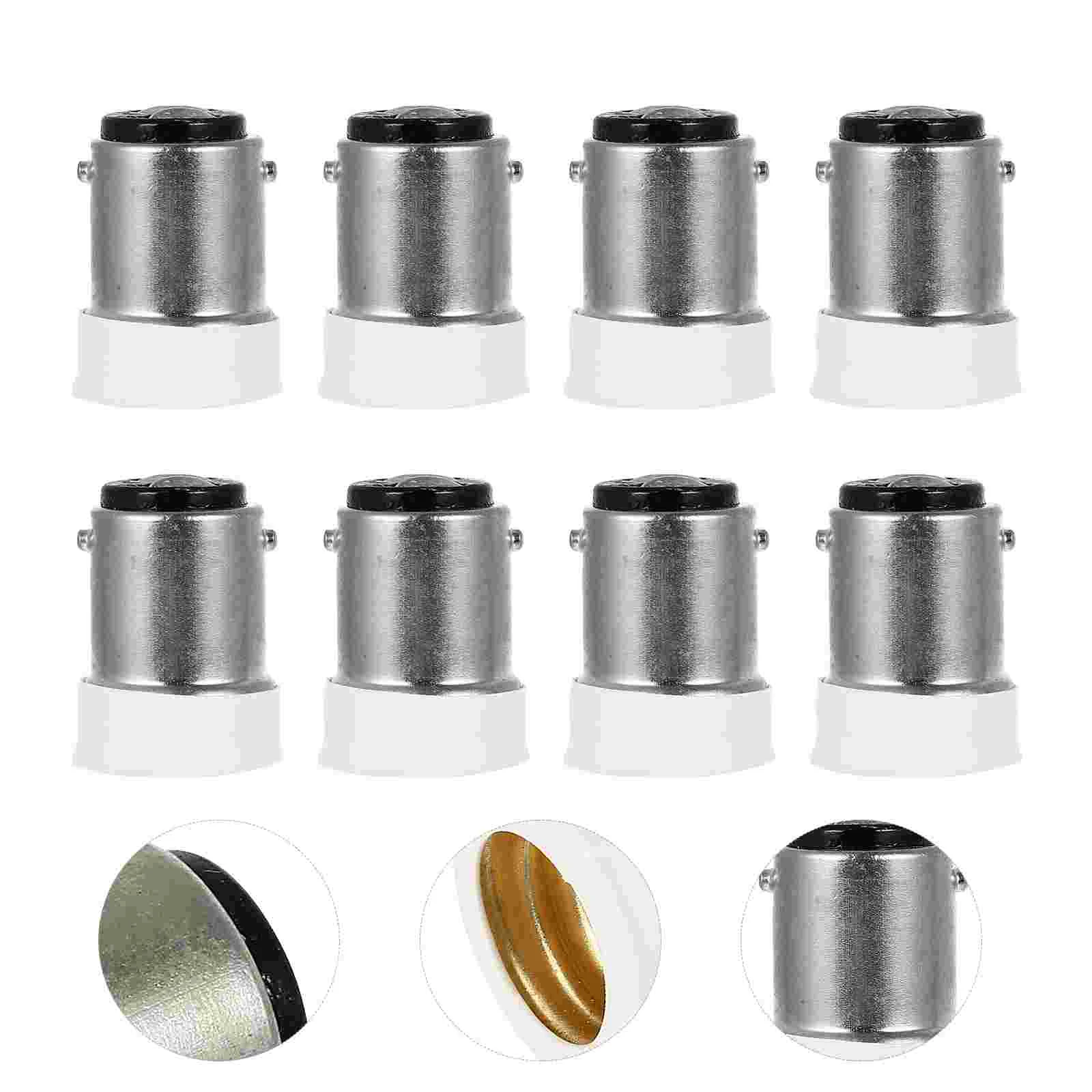 

8 Pcs Screw Lamp Holder B15 E14 Base Converter Adapter Converters Lip Gloss Copper Vintage Light Bulbs Socket