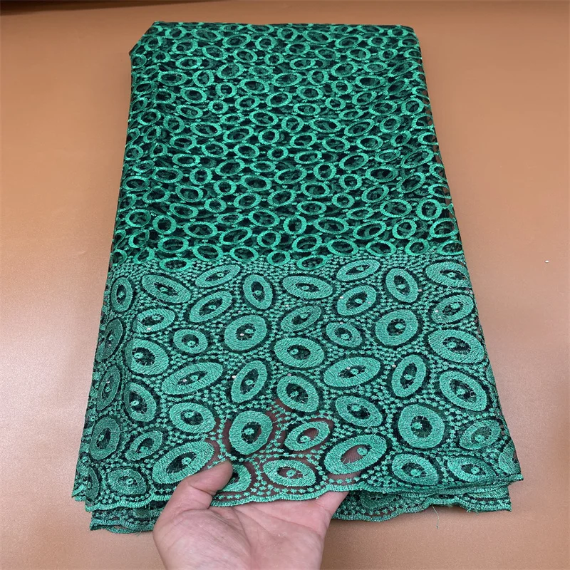 

5 Yard Newest Hot Selling French Lace With Beads African Tulle Cord Lace Net Embroidered Fabric For Wedding Party 3L03