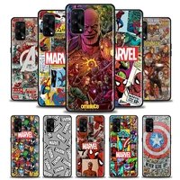 silicone phone case for oppo realme 5 5i 5s 6i 6 7 7i 8 8i 9 9i 5g pro xt black soft cover cases marvel comics avengers logo