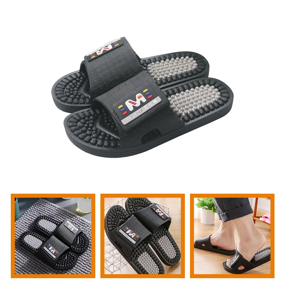 

Soft Slippers Foot Massage Pedicure Shoe Women Pvc Bathroom Relax Bedroom Lovers Anti-slip