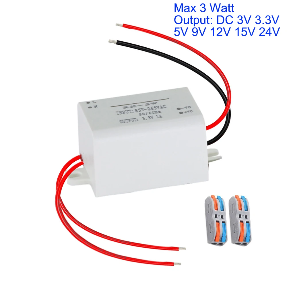 

Модуль питания AC-DC AC110V 220V 230V To DC 3V 5V 9V 12V 15V 24V Мини-понижающий преобразователь 3W Светодиодный изолированный стабилизатор напряжения