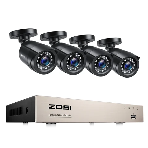 Система видеонаблюдения ZOSI, 1080P, 8 каналов, с ночным видением