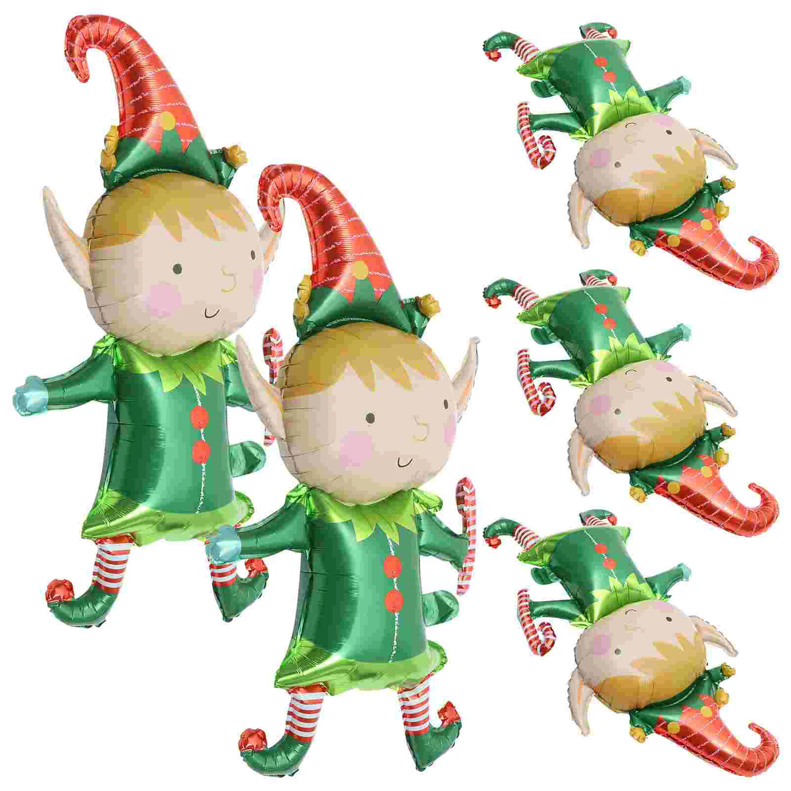 

5 Pcs Christmas Decorations Decorative Balloon Foil Elk Party Aluminum Film Accessories Exquisite Inflatable Elf