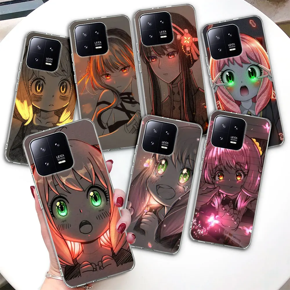 

Phone Case for Xiaomi Mi 11T 10T Pro Note 10 A2 9T 8 Lite 11i 11Ultra 13 12T Family Anya Transparent Cover TPU Case Capa