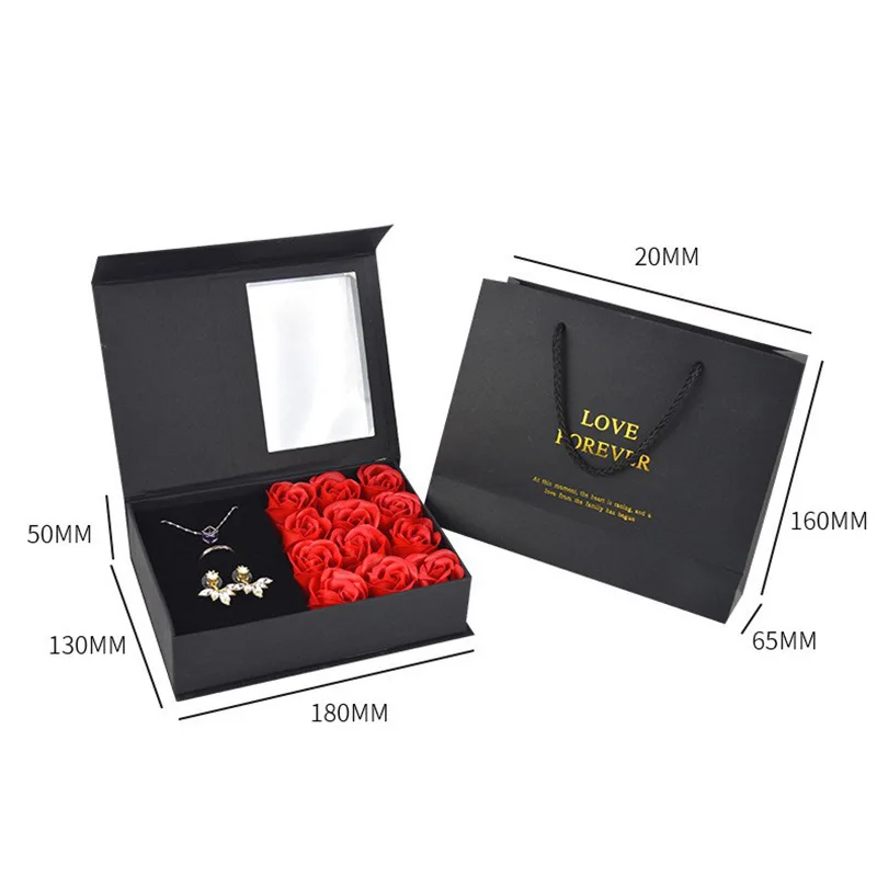 

Valentines Mothers Day Flower Jewelry Box Rose Flower Christmas Present Women Birthday Party Girlfriend Gifts Gifts for Mom