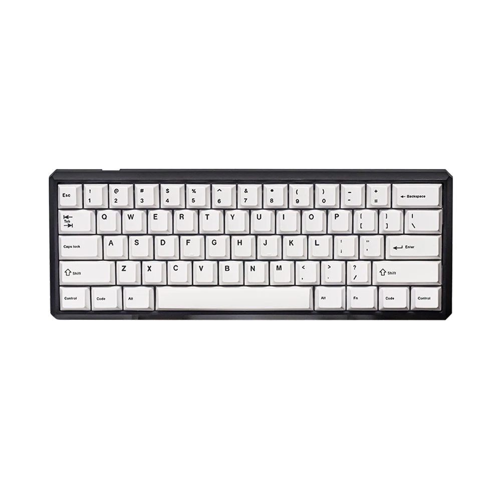 

Black and white wireless 3-mode 61-key mechanical keyboard