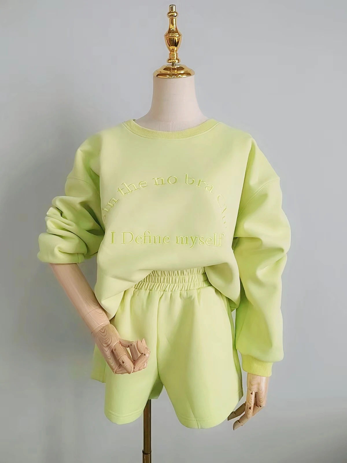 

Женский спортивный костюм, весенне-осенний комплект из двух предметов, Короткий Повседневный свитшот с длинным рукавом, спортивная одежда, брюки, женский костюм, оптовая продажа