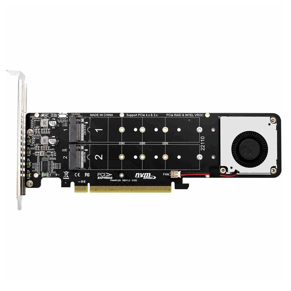 

Двухсторонняя Плата расширения NVME Raid для SSD 2230/2242/2260/2280 мм