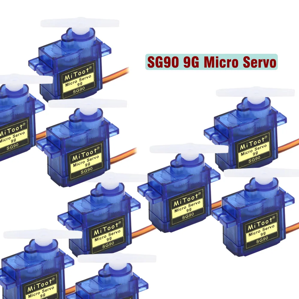 Малошумный SG90 9G микро сервопривод для робота 6ch RC вертолет самолет управление мини-автомобиль/мини корабль 5/10/20/50/100 шт.