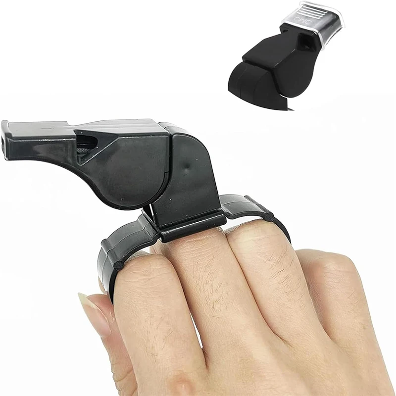 Черный пластиковый свисток для пальцев спортивный скейт футбольный рефери рот