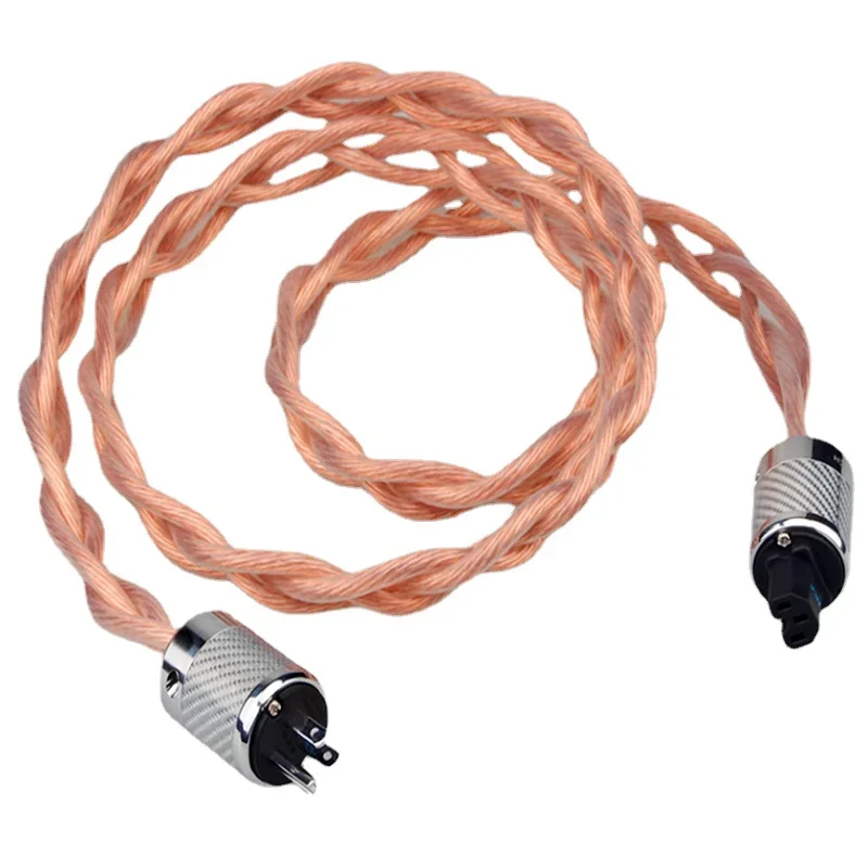 Кабель питания OCC с родиевым покрытием из углеродного волокна