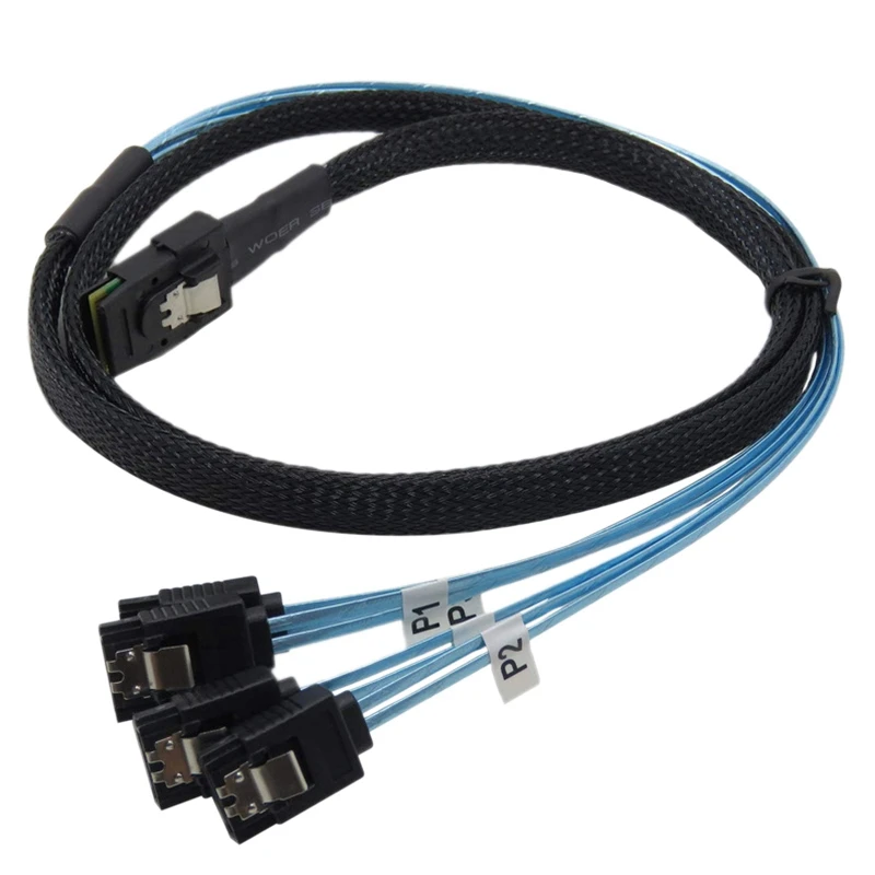 

Кабель для передачи данных Mini SAS SFF-8087 To 4X36pin SATA 3,0 с прямой головкой, 12 гбпа, TF/1 м