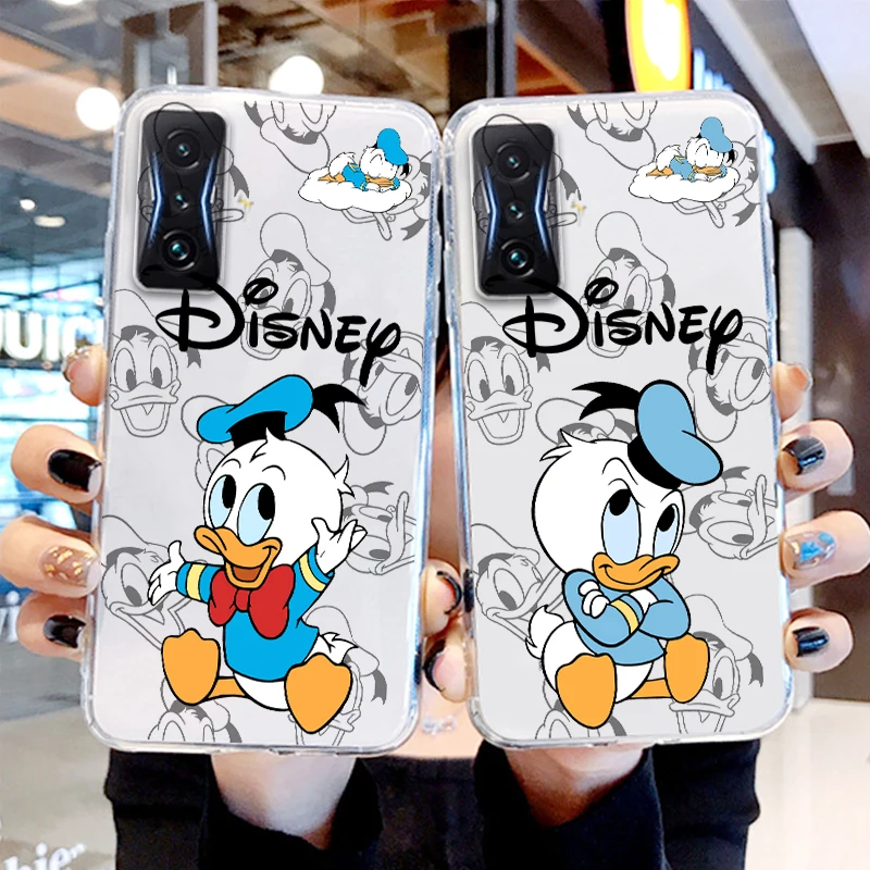 

Disney Donald Duck Baby Transparent Phone Case For Xiaomi Redmi K60 K50 K40 Gaming K30 K20 A1 Pro 5G 12C 11 10X 9T 9