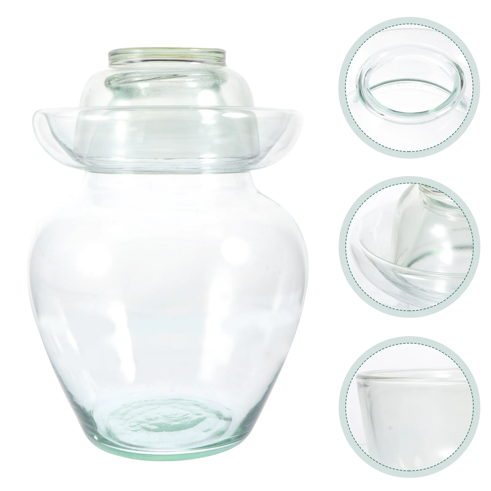 

Glass Pickle Jar Mason Jars Sealed Food Can Fermenter Transparent Large Capacity Home Commercial Storage Clear