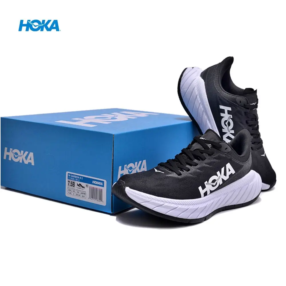HOKA Carbon X2 Men Sneakers Road Racing Carbon Plate Shock-absorbing Running Shoes for Women Casual Outdoor Sports Shoes Tennis