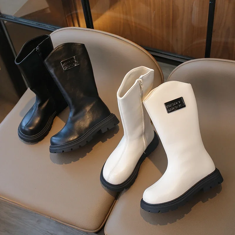 Женские высокие ботинки с бархатной подкладкой на молнии сбоку