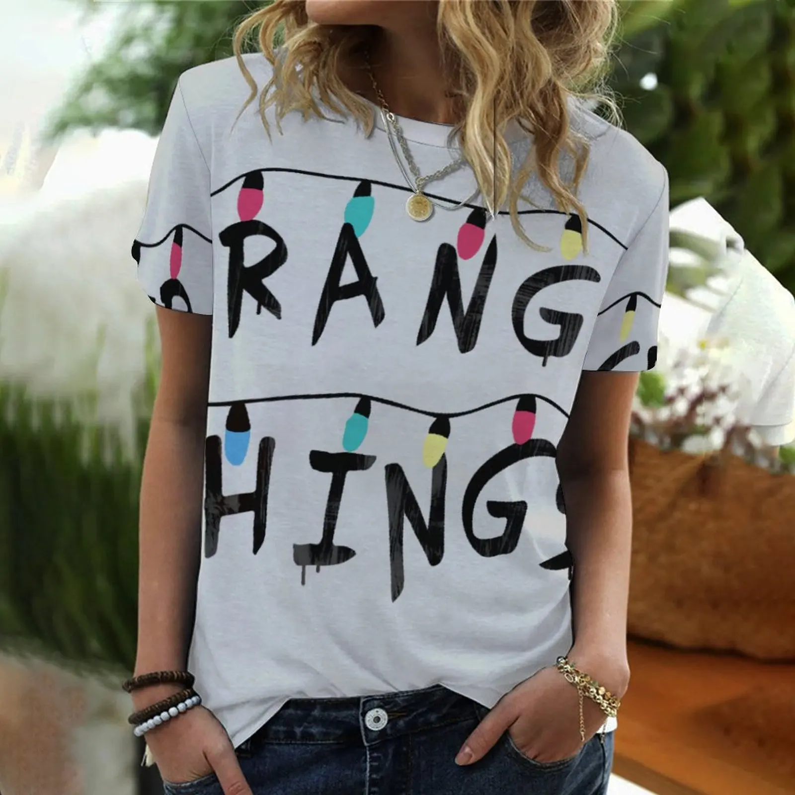 

Summer New Stranger Things 4 T Shirts Women T Shirts Aesthetic Graphics Hellfire Club T Shirts Unisex Fun T Shirts 11 Tops