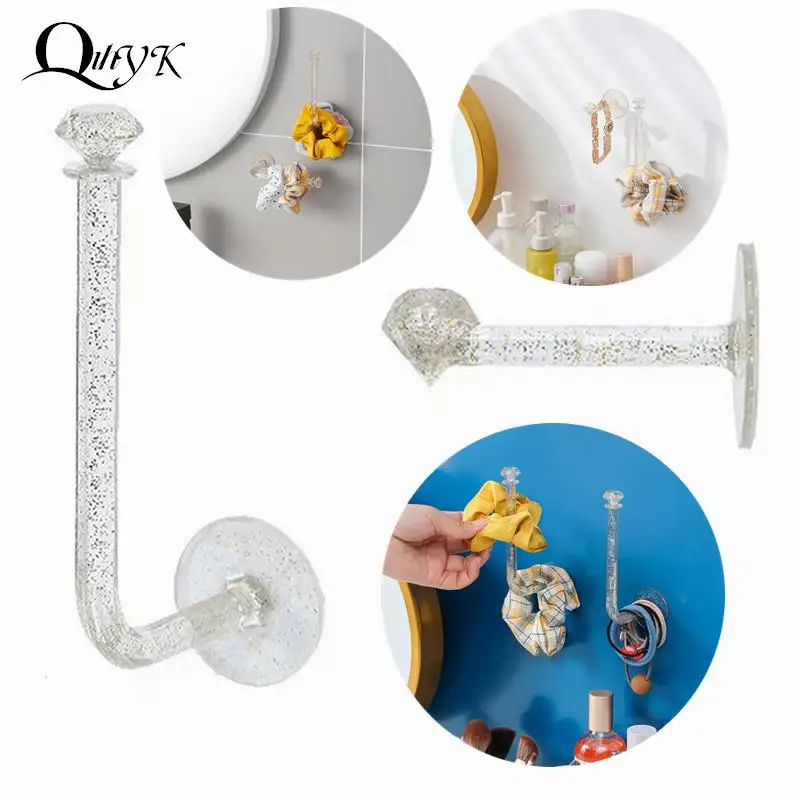 

1 шт., прозрачный крючок для хранения волос в ванную комнату